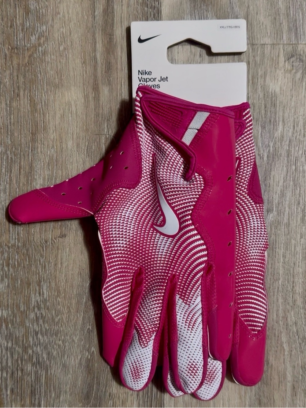 Nike Women's Vapor Jet Gloves in Hot Pink and White